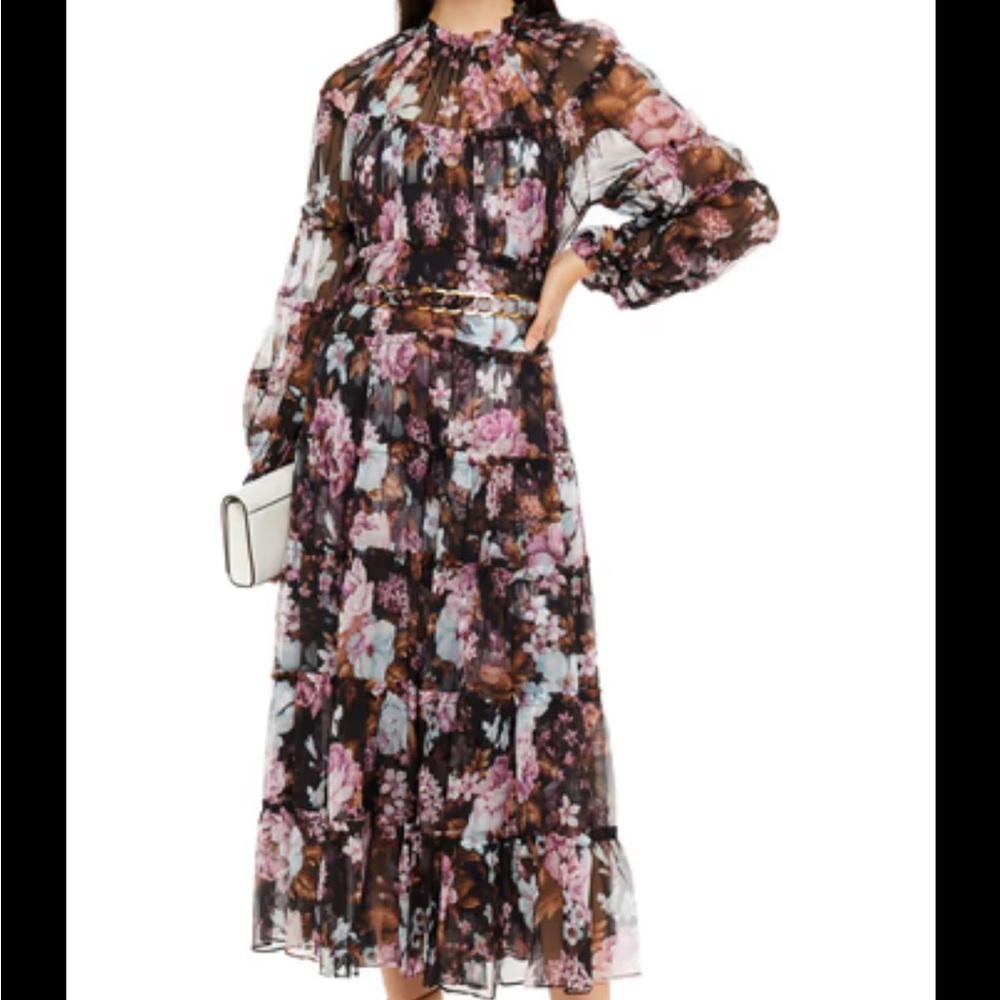 Formal tiered midi dress